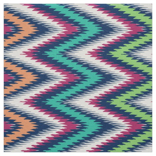 Tissu Motif coloré Zigzag Chevron (Échantillon)