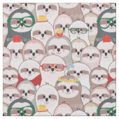 Tissu Motif comique de paresse (fermé)