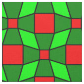 Tissu Motif complexe rouge et vert (Fermer)