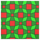 Tissu Motif complexe rouge et vert (Échantillon)