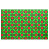 Tissu Motif complexe rouge et vert (Fat Quarter)
