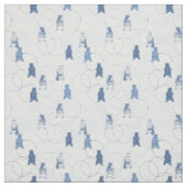 Tissu motif comportant un ours gris (Échantillon)