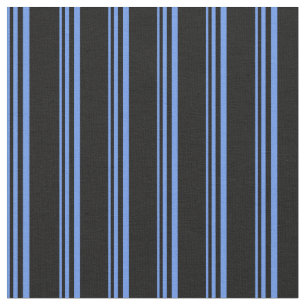 Tissu Motif Cornouailles bleu et noir