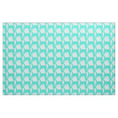 Tissu Motif Côtier Turquoise Et Blanc (Yard)