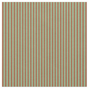 Tissu Motif couleur de la mer foncée vert et de Sienne