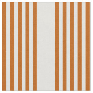Tissu Motif couleur orange brun et beige cinq rayures