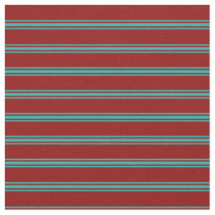 Tissu Motif couleur rouge foncé et vert mer clair