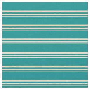 Tissu Motif couleur Tan et Cyan foncé