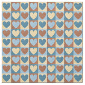 Tissu Motif Country Chic Hearts (Échantillon)