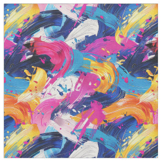 Tissu motif coups de pinceaux