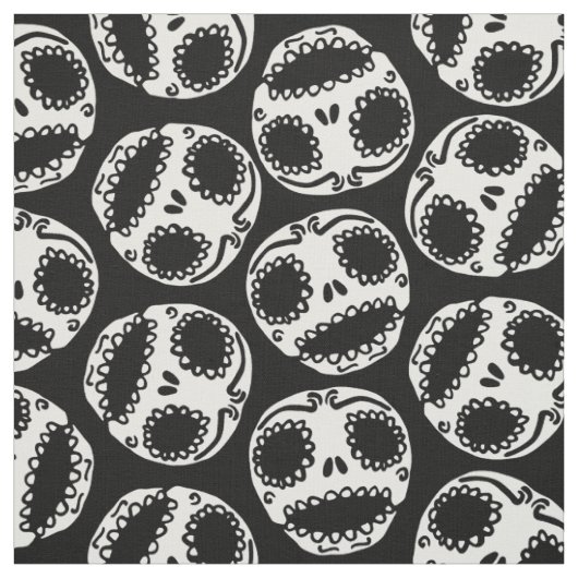 Tissu Motif crâne à sucre (Échantillon)