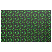 Tissu Motif crâne vert néon sur noir (Fat Quarter)