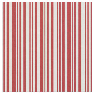 Tissu Motif Crème à menthe et lignes de couleur rouge