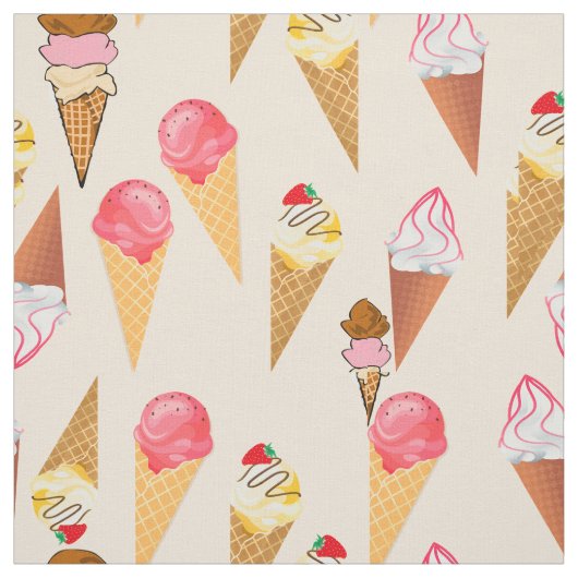 Tissu Motif crème glacée (Échantillon)