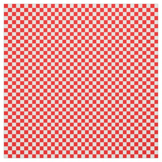 Tissu Motif croate en damier blanc rouge (Échantillon)