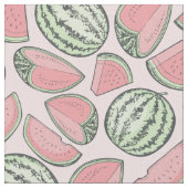 Tissu Motif croquis de pastèque (Fermer)