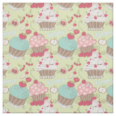 Tissu Motif Cupcake (Échantillon)