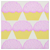 Tissu Motif Cupcake rose (Échantillon)