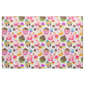 Tissu Motif Cute Cupcake (Fat Quarter)