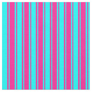 Tissu Motif Cyan et Deep Pink Lines