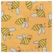 Tissu Motif d'abeilles de miel jaune mou (Fermer)