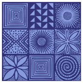 Tissu Motif d'Adire - nuances de bleu (Échantillon)