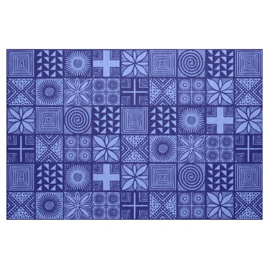 Tissu Motif d'Adire - nuances de bleu (Fat Quarter)