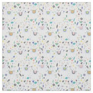 Tissu Motif d'alpaga de griffonnage