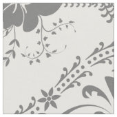Tissu Motif Damask blanc et gris (Fermer)
