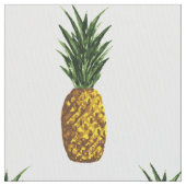 Tissu Motif d'ananas tropical blanc (fermé)