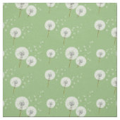 Tissu Motif Dandelion sur Arrière - plan vert (Échantillon)