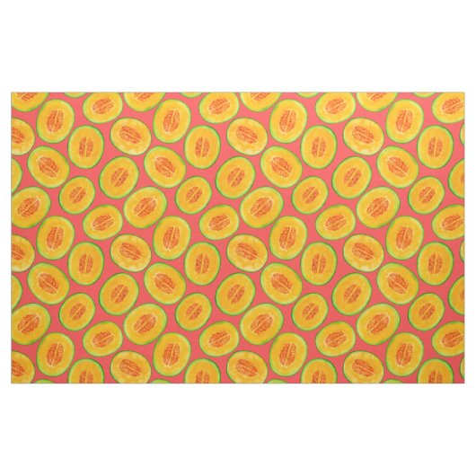 Tissu Motif d'aquarelle de tranches de melon (Fat Quarter)