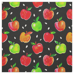 Tissu Motif d'aquarelle des pommes