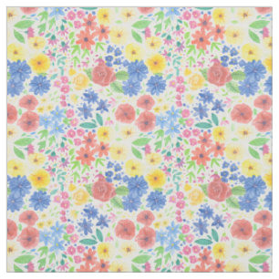 Tissu Motif d'aquarelle florale