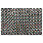 Tissu Motif d'ara et de ketmie (Yard)