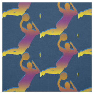 Tissu Motif d'arc-en-ciel de basket-ball - changez la