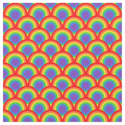 Tissu Motif d'arc rétro multicolore gras (Fermer)