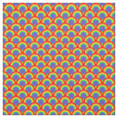 Tissu Motif d'arc rétro multicolore gras (Échantillon)