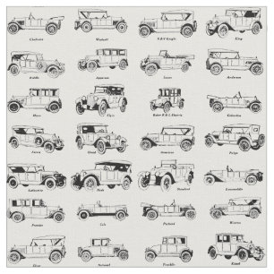 Tissu Motif d'art automobile vintage des années 1920