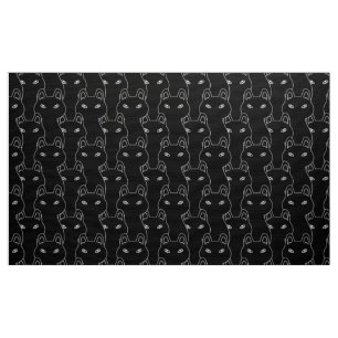 Tissu Motif d'art moderne Black cat