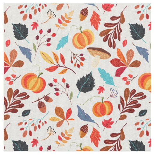 Tissu Motif d'automne coloré (Fermer)
