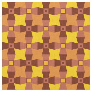 Tissu Motif d'automne orange, rouge et jaune avec étoile