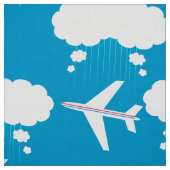 Tissu Motif d'avion Sky Blue (Échantillon)
