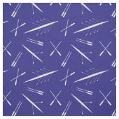 Tissu Motif d'aviron Bleu Blancs Bateaux et Oars (Échantillon)