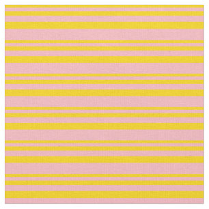 Tissu Motif de bandes de couleur jaune et rose pâle