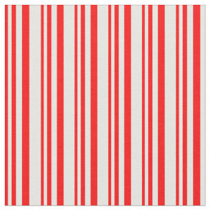 Tissu Motif de bandes de couleur rouge et crème à la men