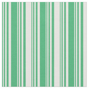Tissu Motif de bandes vert et blanc de mer