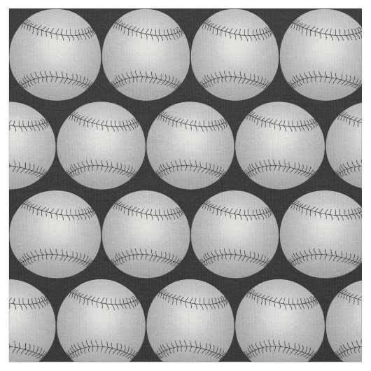 Tissu Motif de baseball (Fermer)