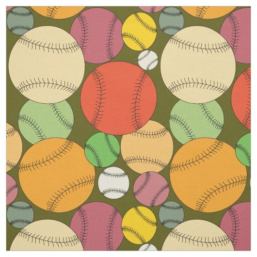 Tissu Motif de baseball (Échantillon)