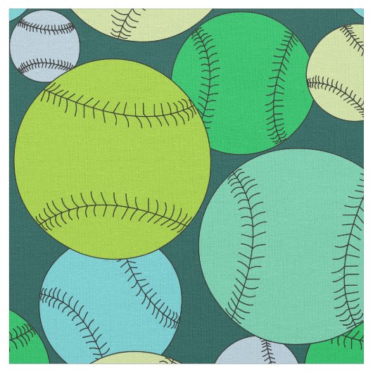 Tissu Motif de baseball (Fermer)